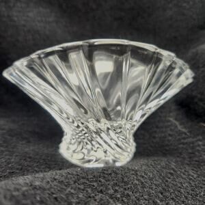 Pair Of Mikasa Flores Flared Crystal Candleholders/Votives Elegant Vintage‎ Rare
